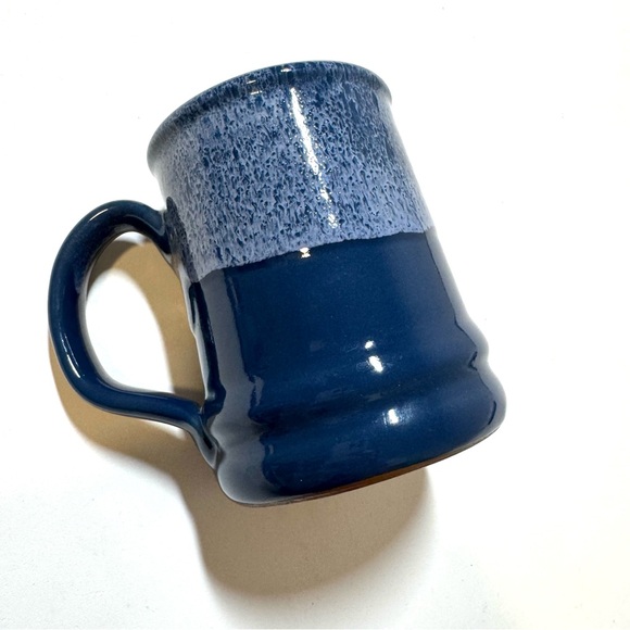 Bones Coffee Co Deneen Pottery 2018 Christmas Candy Land Mug Cup Blue Drip Glaze - Picture 5 of 9